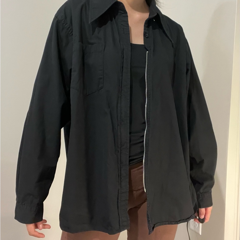 Oversized shirt jacket